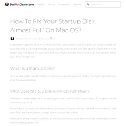 How To Fix ‘Your Startup Disk Almost Full’ On Mac OS?