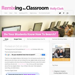 Do Your Students Know How To Search?