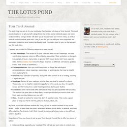 Your Tarot Journal - The Lotus Pond The Lotus Pond