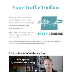 Your Traffic Toolbox