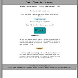 Your Tweeter Karma