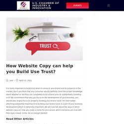 How Your Website Copy can help you Build Use Trust?