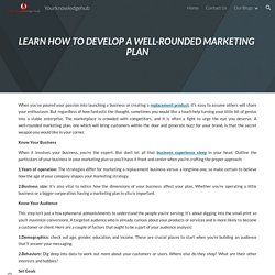 Yourknowledgehub - LEARN HOW TO DEVELOP A WELL-ROUNDED MARKETING PLAN