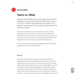 Yours vs. Mine
