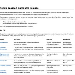 Teach Yourself Computer Science