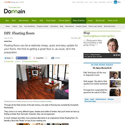 do it yourself installation of floating timber floors