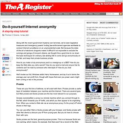 Do-it-yourself Internet anonymity