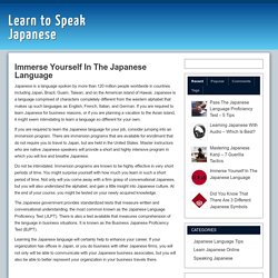 Immerse Yourself In The Japanese Language