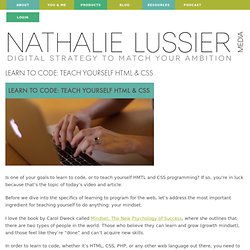 Learn To Code: Teach Yourself HTML & CSS - Nathalie Lussier