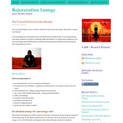 Put Yourself First For One Month: