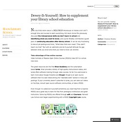 Dewey-It-Yourself: How to supplement your library school education