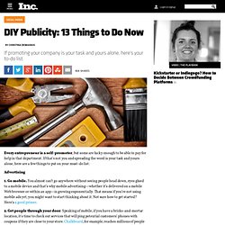 Do-It-Yourself PR: 13 Things You Must Do