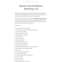 » Reward Yourself Without Spending a Lot