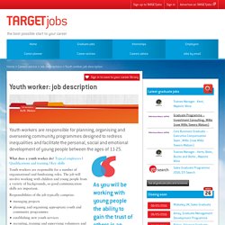Youth worker: job description