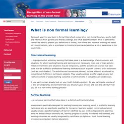 Youthpass - What is non formal learning?