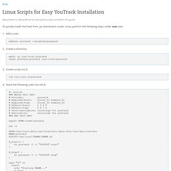 Linux Scripts for Easy Installation