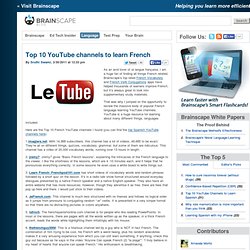 Top 10 YouTube channels to learn French