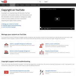 YouTube Copyright Center - YouTube