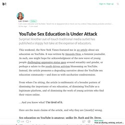YouTube Sex Education is Under Attack – Medium
