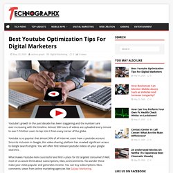 Best Youtube Optimization Tips For Digital Marketers