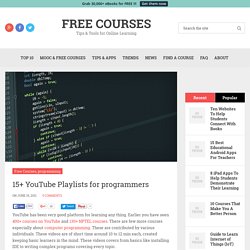 YouTube Playlists for Learning Programming