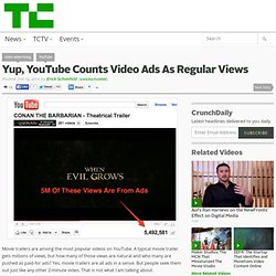 Yup, YouTube Counts Video Ads As Regular Views