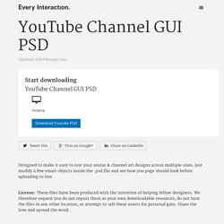 YouTube Channel GUI PSD Template