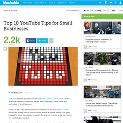 Top 10 YouTube Tips for Small Businesses