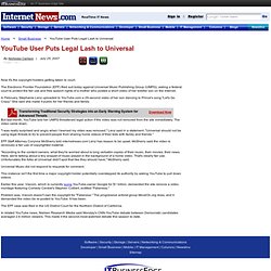 YouTube User Puts Legal Lash to Universal - InternetNews.com