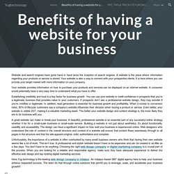 Yugtechnology - Benefits of having a website for your business