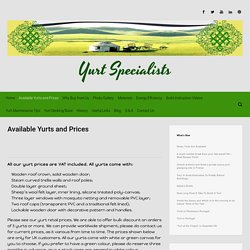 Yurt Pricing
