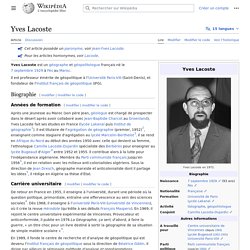 Yves Lacoste