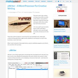 yWriter – A Word Processor For Creative Writing