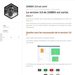 03/03/2016 ZABBIX 3.0 est sorti - Steve Destivelle Blog