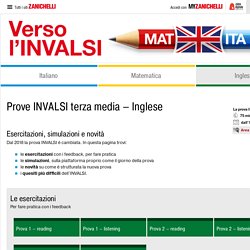 Zanichelli Verso l'INVALSI – Esercizi online per le prove INVALSI – Medie e superiori