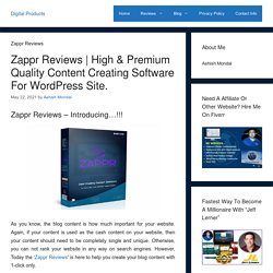 Zappr Reviews ⚠️ Cash Content Creator For Any Niche In 60s <<