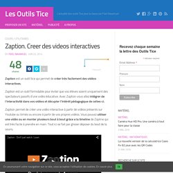 Zaption. Creer des videos interactives