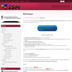Zarządzanie badaniami EKG - ECG Viewer - ISM