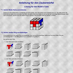 Zauberwürfel-Anleitung - Lösung für den Rubik's Cube