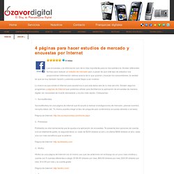4 páginas para hacer estudios de mercado y encuestas por Internet » Zavordigital Agencia interactiva