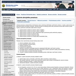 Vydanie zbrojného preukazu, Ministerstvo vnútra SR - sekcia Polícia