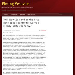 Will New Zealand be the first developed country to evolve a steady-state economy?