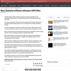 New Zealand military releases UFO files