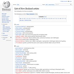 List of New Zealand artists