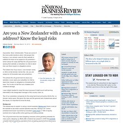 Have a .com web address? Know the legal risks