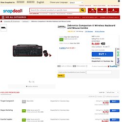 Zebronics Companion-II Wireless Keyboard and Mouse Combo - Buy Online @ Rs.799/-