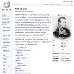 Zebulon Pike - Wikipedia, the free encyclopedia