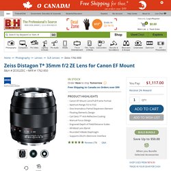 Zeiss Distagon T* 35mm f/2 ZE Lens for Canon EF Mount 1762-850