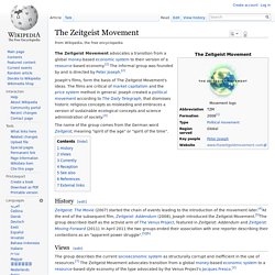The Zeitgeist Movement