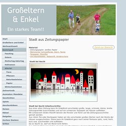 Stadt aus Zeitungspapier - Papier Basteln - Meine Enkel und ich - Made with s...